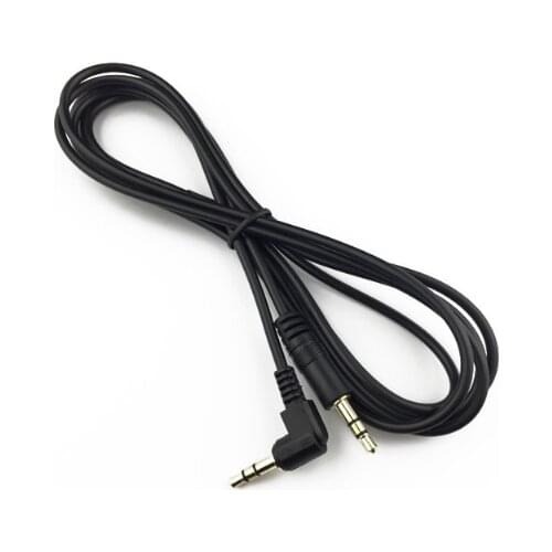 3.5 Mm Stereo Male to Male Audio Cable Aux Audio Line Straight to Bend Connecting Line for Car Mobile Phone Wire 1m