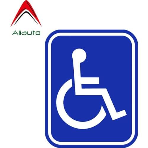 Aliauto Handicap Symbol Wheelchair Disabled PVC Car Sticker for Audi A1 A3 A4 A5 A6 A7 A8 C5 Q3 Q5 Q7,12CM*15CM
