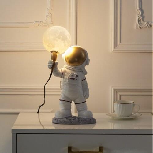 Free Shipping Nordic Postmodern Astronaut Table Lamp For Home Indoor Bedroom Night Lamp Living Room Decoration