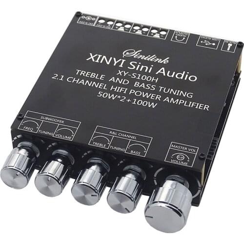 XY-S100H 2.1 channel Bluetooth audio power amplifier module TPA3116 high and low bass subwoofer for ZK-TB21 upgrade version 100W