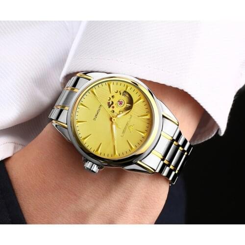 Men Automatic Watches Luxury Mechanical Wristwatch Watch set Stainless Steel Sport Waterproof Watch Men Mekaniska klockor