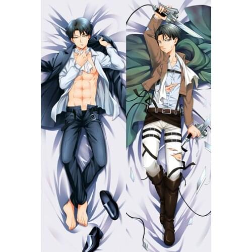 Anime Attack on Titan Pillow Cover Levi Mikasa Ackerman Pillowcase 3D Two-sided Bedding Hugging Body Pillow Case Customize