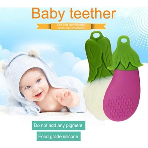 Food Grade Silicone Baby Teether Vegetable Shaped Silicone Teether Infant Dental Care Toothbrush Training Baby Care 2 Types