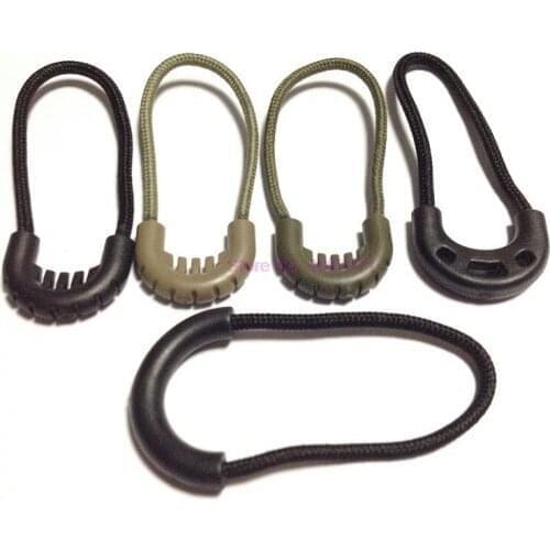 By DHL 5000pcs Camping Equipment Anti-theft Zipper Tail Rope Clothing&bags Longer Zipper Rope Black Outdoor Camping Travel Kit
