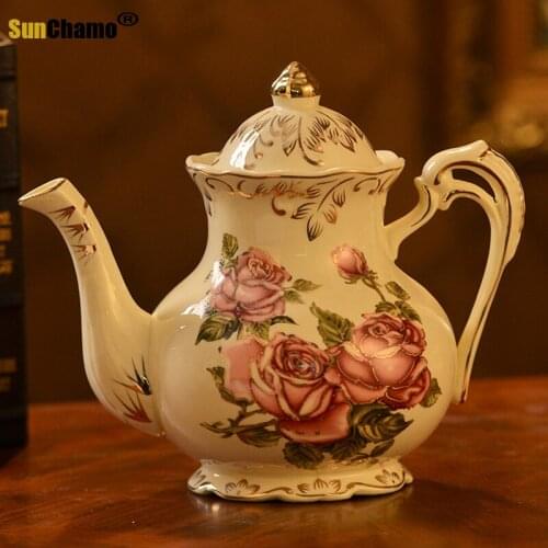 European Ceramic Teapot Set Household Ceramic Coffee Pot Set Cute Porcelain Large Capacity Cold Kettle Coffee Maker Cool Kettle