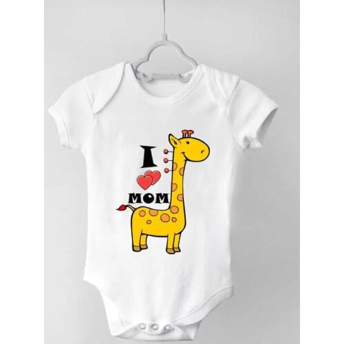 Hot Sales Bodysuit for Newborns Baby Clothes I Love Mom Autumn Winter Babies Boys Girls Children White Jumpsuit Roupa De Bebe