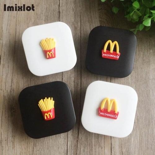 Cute Cartoon Contact Lens Case With Mirror Man Woman Contact Lenses Box Eyes Contact Lens Container Lovely Travel Kit Box