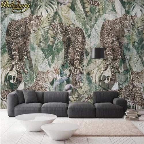Beibehang Custom wallpaper 3d Southeast Asian Tiger TV backdrop wallpapers for living room bedroom photo murals papel de parede