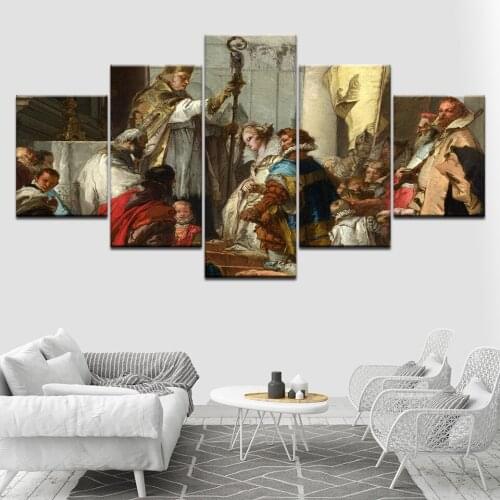 The marriage of Frederick Barbarossa 5 Piece HD Wallpapers Art Canvas Print modern Poster Modular art painting for Home Decor