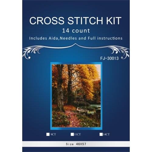 ONEROOM,Needlework,Embroidery,DIY Landscape Painting,Cross stitch,kits,14ct Autumn Cross-stitch,Sets For Embroidery17