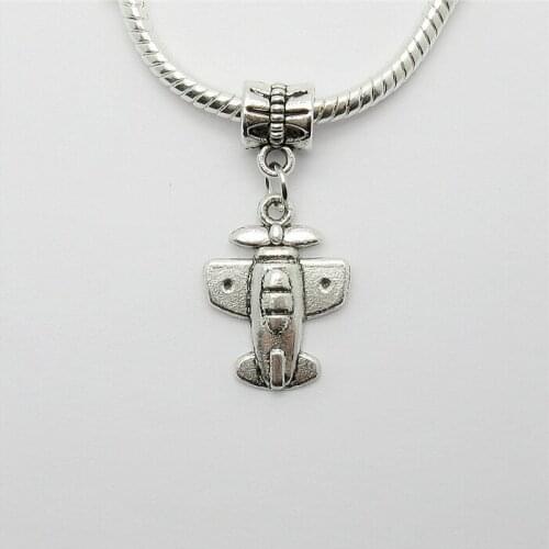 Wholesale lots 25PCS Classic charm beads dangle metal Aircraft charms pendant for jewelry making