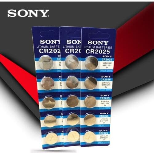 15PCS/LOT SONY Original cr2025 Button Cell Batteries cr2025 3V Lithium Coin Battery For Watch Calculator Weight Scale