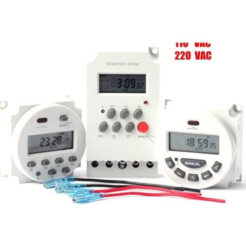 12 24 110 220V Microcomputer Control Time Switch Digital LCD Electronic Programmable Timer Irrigation Pump Time Controller