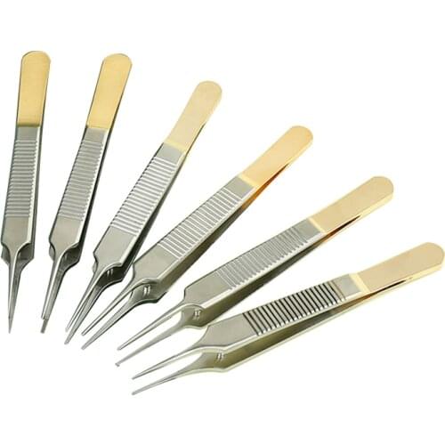 Stainless Steel Plastic Tweezers Cosmetic Instruments and Tools for Double Eyelid Embedding