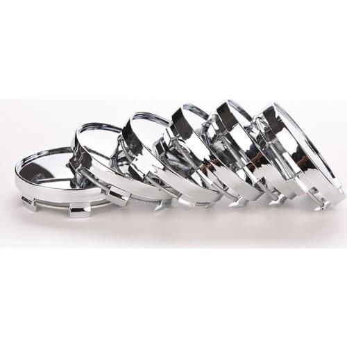 Plastic Tyre Trims Outside Diameter 60mm Chrome Car Wheel Center Cap Cover