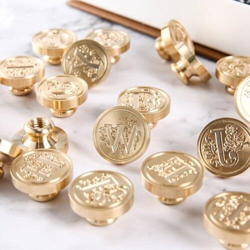 1Pcs Retro Wax Stamp Sealing Letter Stamp Hobby Alphabet Letter Wax Seal Stamp Replace Copper Head Sealing Tools Post Decorator