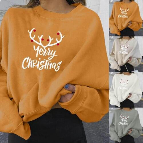 Hoodie Women Men Merry Christmas Fashion Streetwear Womens Casual Long Sleeve Printed Ladies Sweatshirts Tops Chandail c50