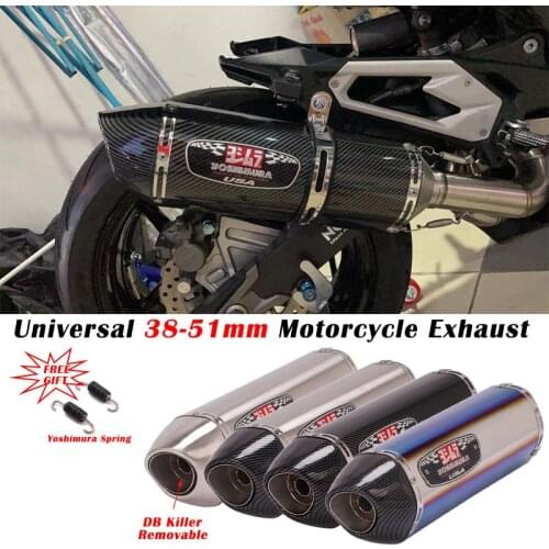 Universal Motorcycle Exhaust Yoshimura Alpha Muffler Escape System Modify Silencer For DUKE 790 GSX-R750 R1 Z900 MT-09 CBR500R