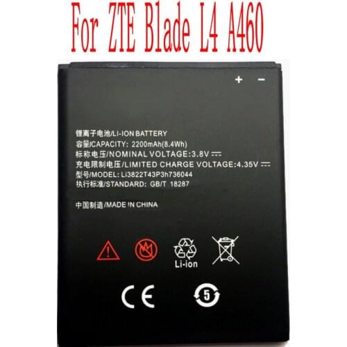 High Quality 2200mAh Li3822T43P3h736044 Battery For ZTE Blade L4 A460 Cell Phone