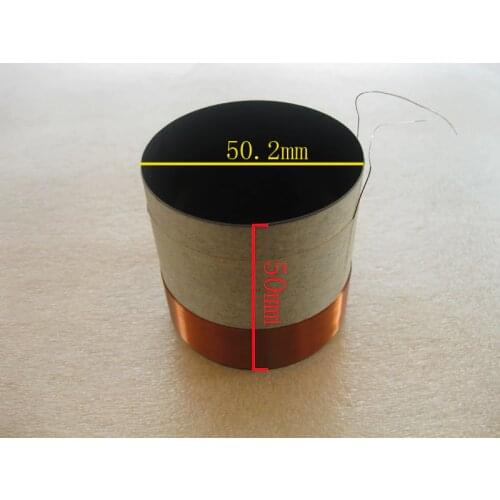 1 piece NEW ID: 50.2mm Black aluminous 2F 8 ohm woofer bass loudspeaker horn speaker voice coil