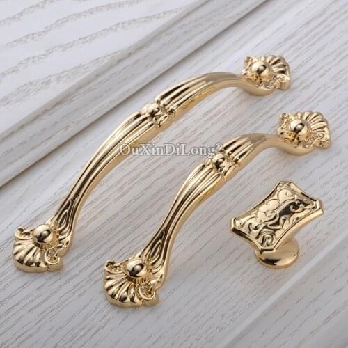 10PCS Retro European Antique Solid Brass Kitchen Cabinet Door Handles Cupboard Wardrobe Drawer Cabinet Pulls Handles and Knobs