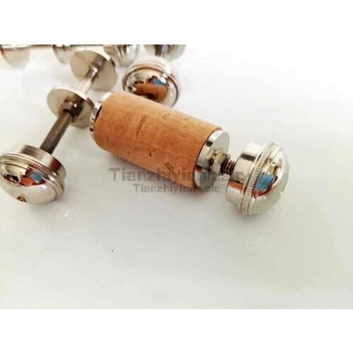 2 Pcs Flute Headjoint Cork and Crown Repair Parts Nickel - Plated