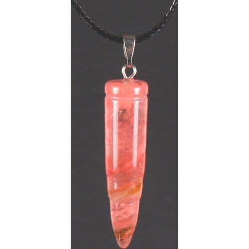 24pcs Natural Stone India Agates Jewelry Bullet Shape Hexagonal Pointed Reiki Chakra Crystal Bead Charm Pendants DIY Making Free