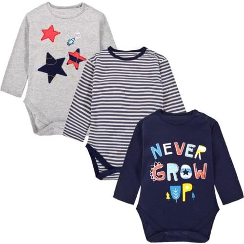 3 pieces / lot New stars and rocket Baby beautiful print Sports suit for kids natural cotton clothing with Long sleeves for boys