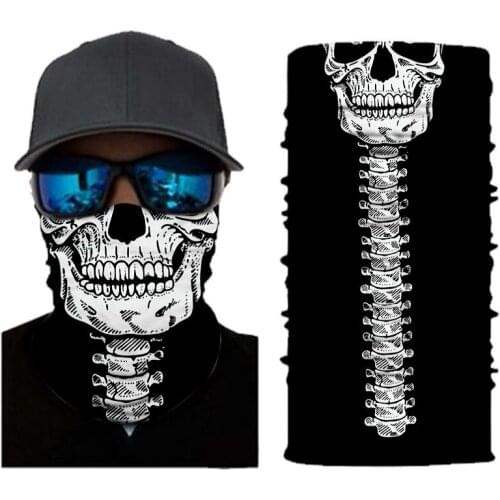 3D Skull Seamless Magic Scarf Headband Neck Gaiter Fishing Cycling Ski Bandanas ciclismo Outdoor double sided skull scarf