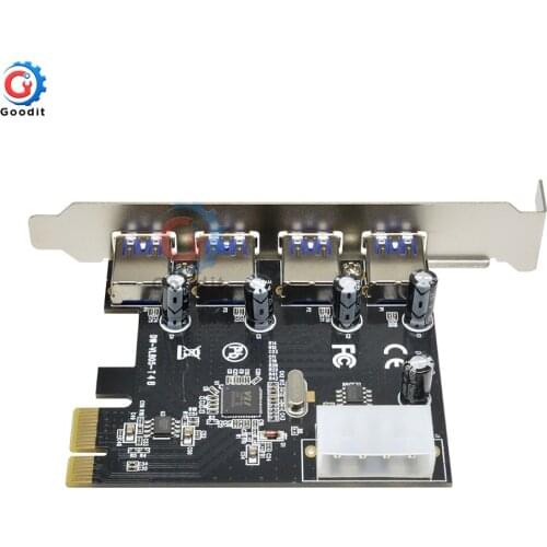 4-port PCI-E to USB 3.0 HUB PCI Express expansion card adapter 5 Gbps speed