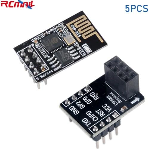 5Pcs ESP8266 ESP-01S Serial WIFI Wireless Transceiver Module / ESP-01 Breakout Board Breadboard Adapter PCB FZ2400 FZ2178
