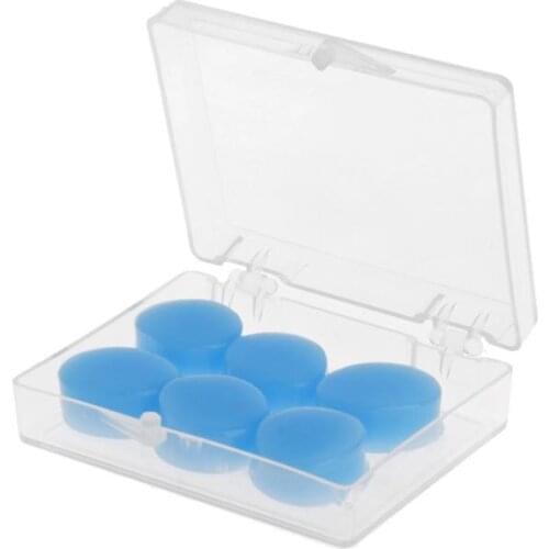 6PCS Earplugs Protective Ear Plugs Silicone Soft Waterproof Anti-Noise Earbud Protector Swimming Showering Water Sports