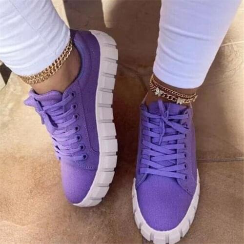 Large size sports womens canvas shoes new fashion platform women sneakers casual breathable womens shoes comfortable loafers
