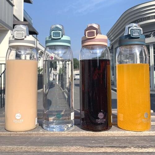 Water bottle BPA Free Gym Sports Water Bottles 900ml Anti-Drop Outdoor Travel Portable Leakproof Tritan Plastic Drink Bottl