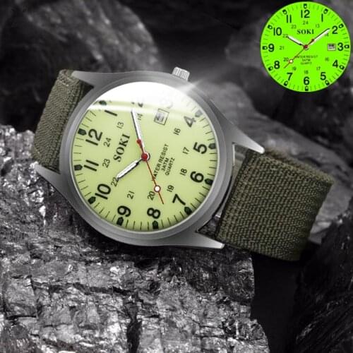 Reloj hombre Luxury Business Casual Mens Wrist Watches Nylon Belt Luminous Wristwatch for Men Male Quartz Watch with Calendar
