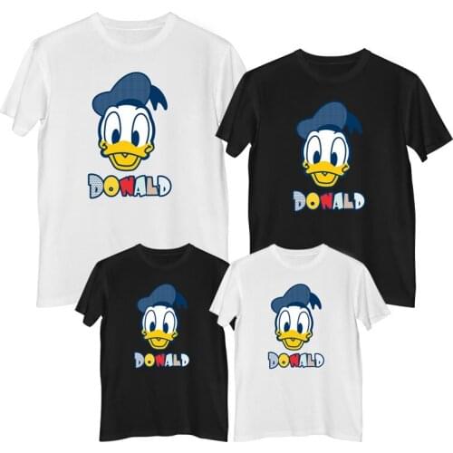 Disney Donald Duck Daisy Duck T-shirt 100% cotton Fashion Womens t-shirts Children clothes girl mother and daughter clothes