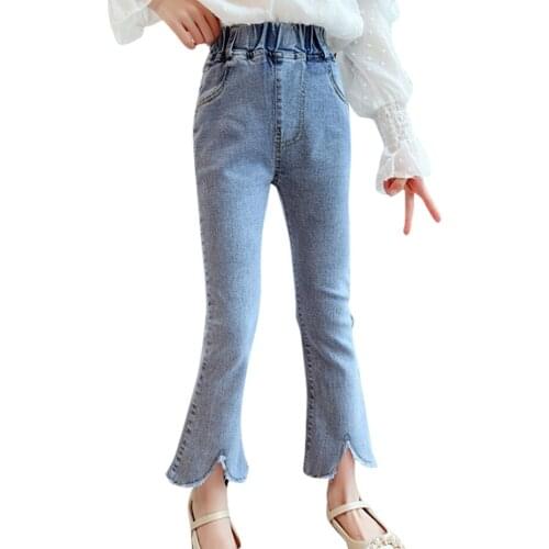 Girls Jeans Solid Color Kids Jeans Girls Casual Style Children Jeans Spring Autumn Childrens Clothes 6 8 10 12 14