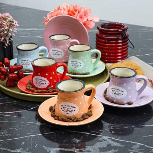 Porsima Baga 12 Piece Porcelain Turkish Coffee Cup Set (FREE SHIPPING) - Made in TURKEY Model 2 Kitchenware - Homemade - Home