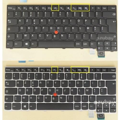 French Keyboard for Lenovo Thinkpad T460S T470S, 13 Gen 1, 13 Gen 2, 01YR057 00PA422 00PA504 01YT111 01AV011 01AV051, with Frame