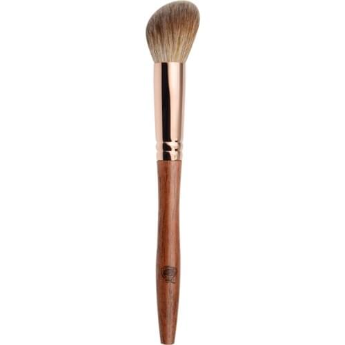 K62 Professional Handmade Makeup Brush Soft Red Fox Goat Hair Angled Multi-task Contour Blush Brush Rosewood Make Up Brushes