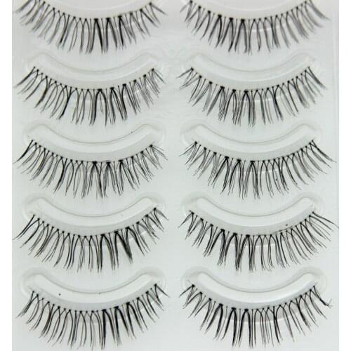 By dhl 50sets 5Pair/set Natural Sparse Cross Eye Lashes Extension Makeup Long False Eyelashes Free Shipping High Quality