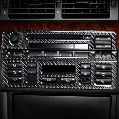 Carbon Fiber Interior Instrument Dashboard Cover for BMW 3 Series E46 1998-2005 Central Cover Decor Trim Decorative Sticker