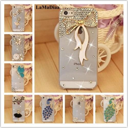 LaMaDiaa Bling Rhinestone Crystal Hard Back Case For Huawei Honor 8 9 10 20 Lite V10 V20 7X 8X 9X Nova 3 4 5 6 soft Phone Case