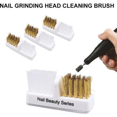 1Pc Nail Drill Manicure Brushes For Nail Accessories Cleaning Brush Cleaner Nail Drill Bit Clean Tool Copper Wire Drill Brush
