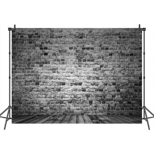 Neoback Dark Brick Wall Wood Scene Baby Portrait Camera Photography Backgrounds Custom Photographic Backdrops for Photo Studio