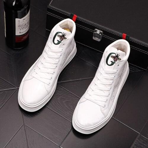 Mens Rubber Boots 2021 Casual PU Leather Waterproof Punk leather sneakers Male Motorcycle Boots Lace Up Rock Erkek Ayakkabi 45