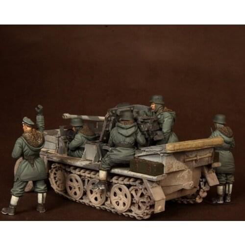 1/35 Resin Model Building Kit Figure Soldiers 5 Figures(no Vehicel)