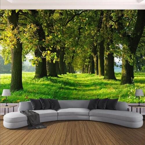 Custom 3D Wall Mural Modern Classic Forest Path Photo Wallpaper Living Room Bedroom Home Decor Wall Painting Papel De Parede 3 D