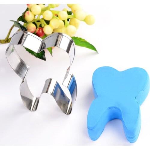 New 3D Tooth Shape Cookie Cutter Stainless Steel Biscuit Tools Baking Cookies Molds Kitchen Cake Decorating Bakeware Cake Tools