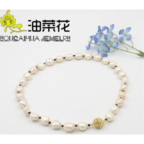 New Charming Real 12-14mm Natural South Baroque White Akoya Pearl for Women Girls Necklace Beads Jewelry Wholesale Price 18inch